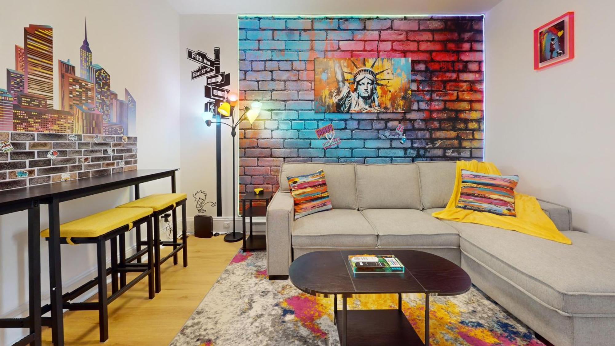 شقة Funky & Colorful Urban Getaway, 20 Minutes To Nyc هوبوكين المظهر الخارجي الصورة