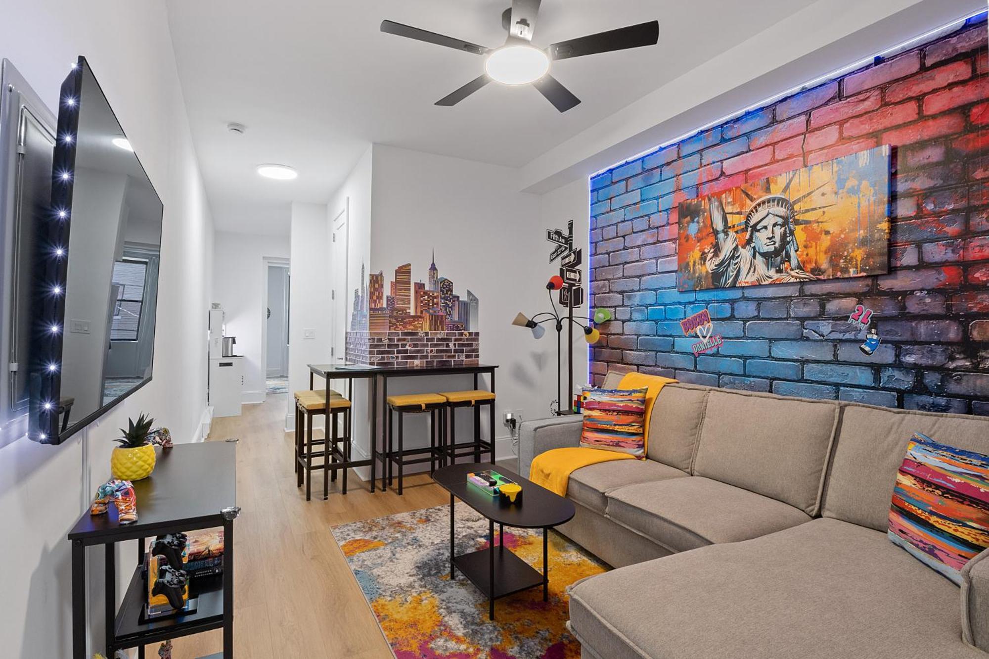 شقة Funky & Colorful Urban Getaway, 20 Minutes To Nyc هوبوكين المظهر الخارجي الصورة